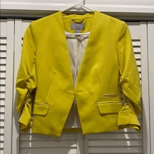 H&M chartreuse blazer